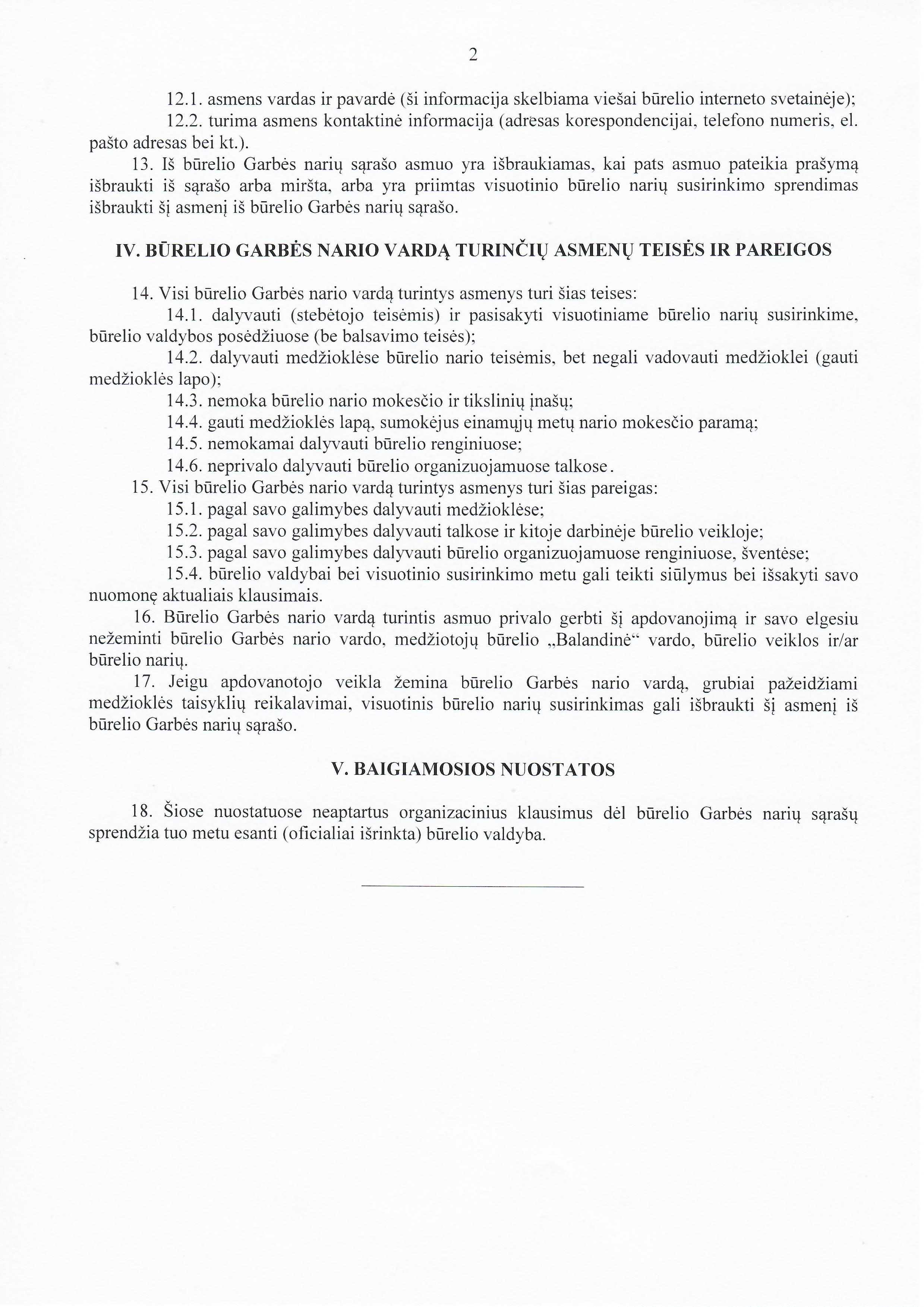 Garbs nario nuostatai 2